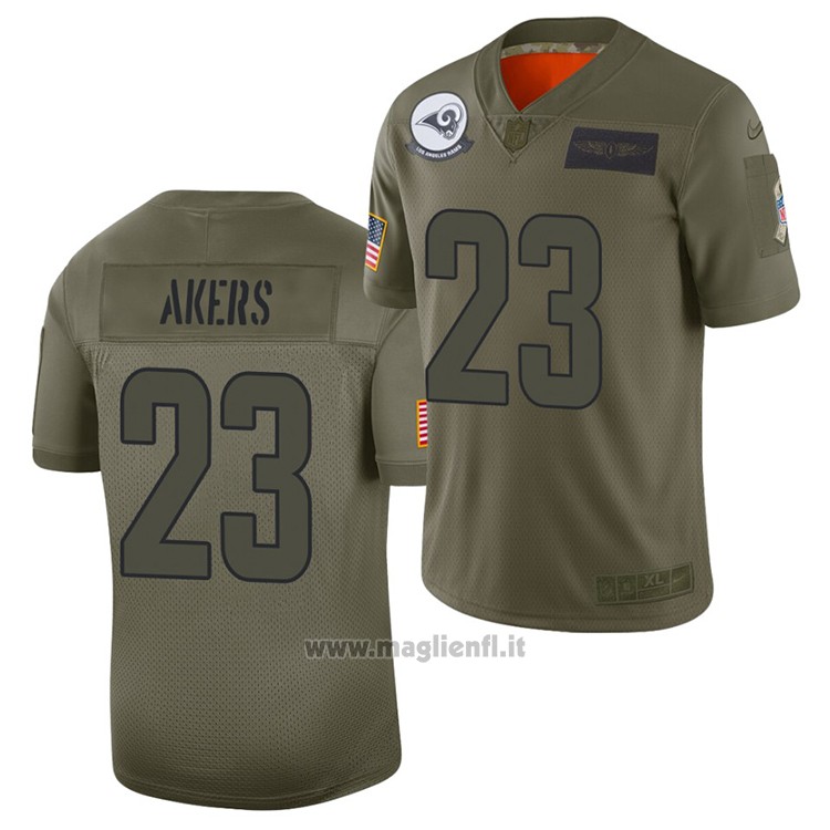 Maglia NFL Limited Los Angeles Rams Cam Akers 2019 Salute To Service Verde